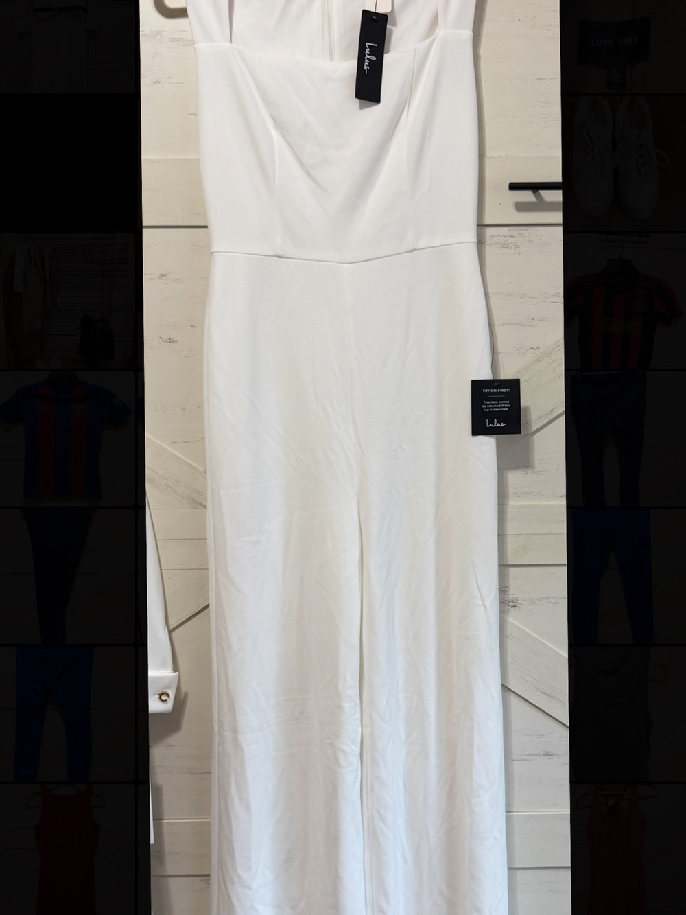 Lulu's White Strapless Sweetheart Bodice Jumpsuit